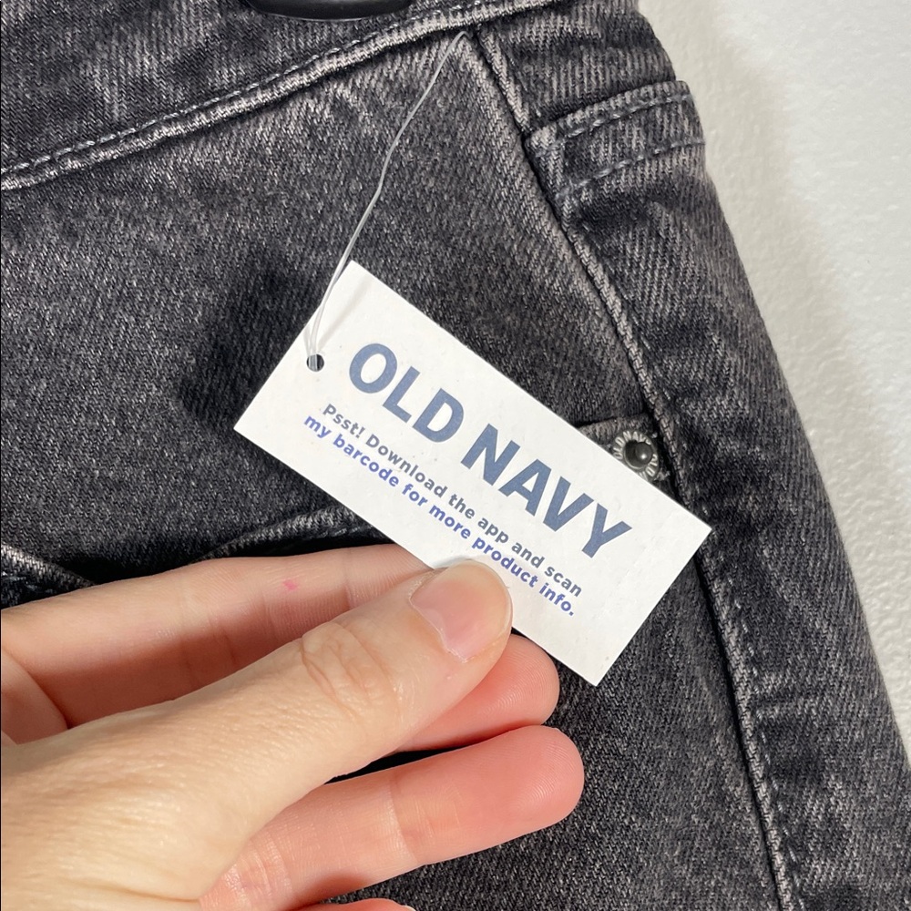 Old Navy Black Extra High Rise Wide Leg Jeans Women 4 Petite - Picture 3 of 10
